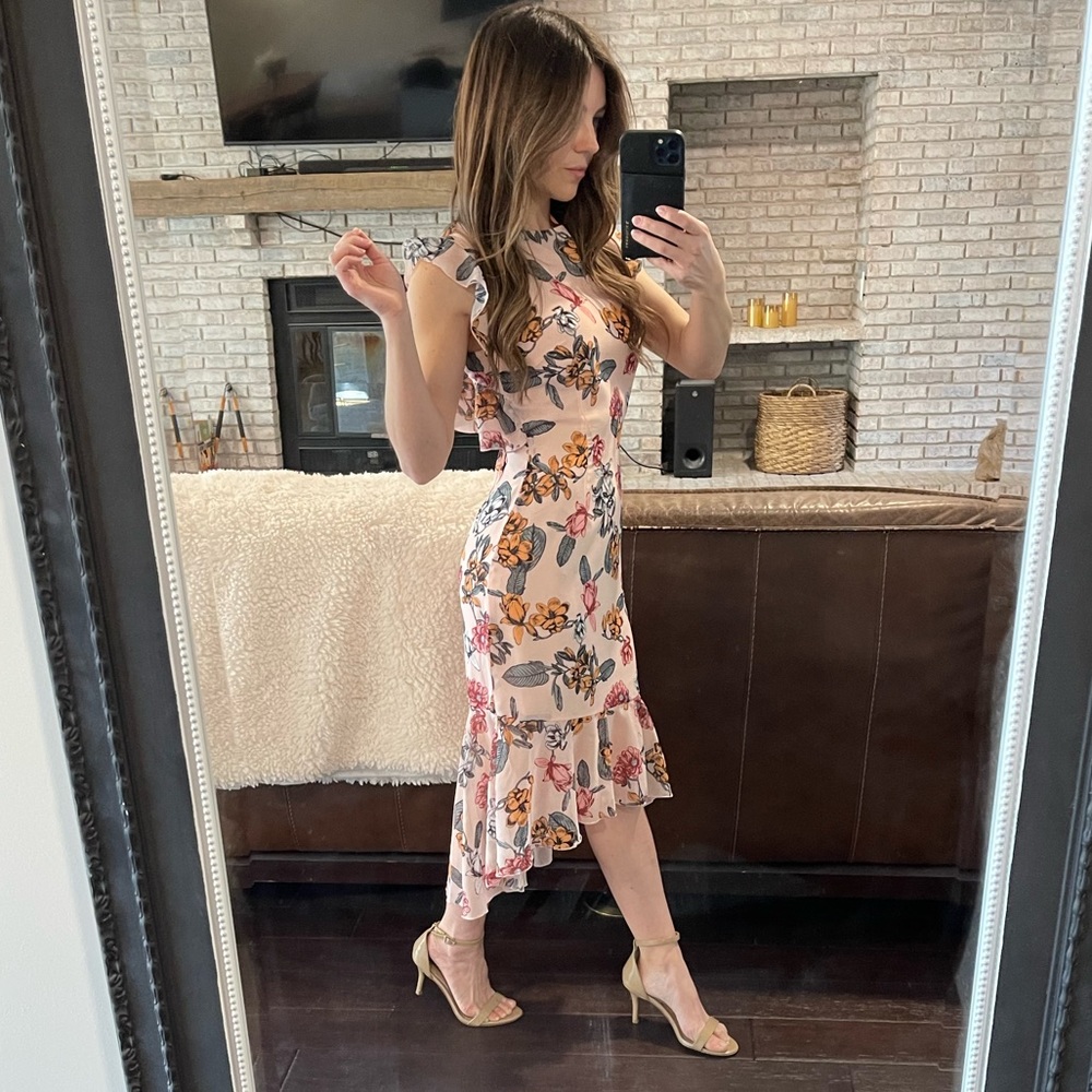 Blush floral Showpo midi dress!
